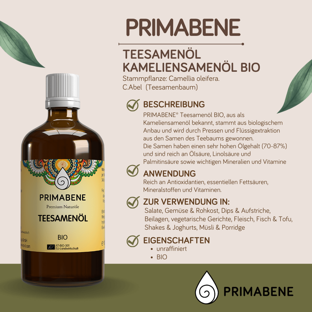 Bild von Teesamenöl Bio , (Kameliensamenöl)